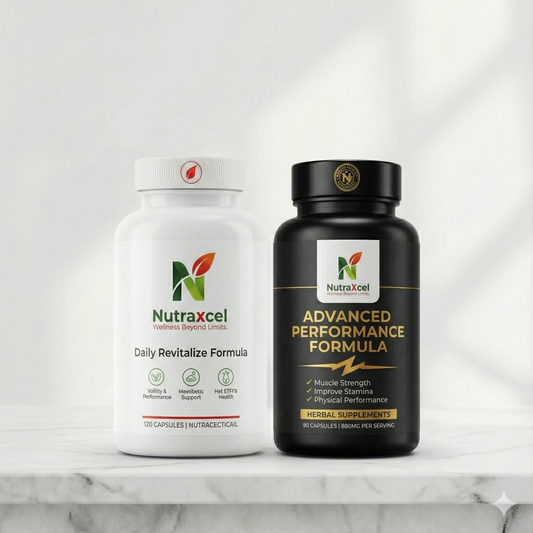 Nutraxcel Total Vitality Stack: Daily Revitalize + Advanced Performance