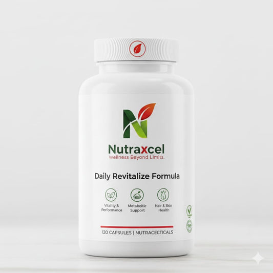 Nutraxcel Daily Revitalize Formula | Vitality, Metabolism & Beauty Support - 120 Capsules