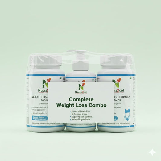 Nutraxcel Complete Weight Loss Combo – 3-Step Metabolism, Energy & Toning Kit
